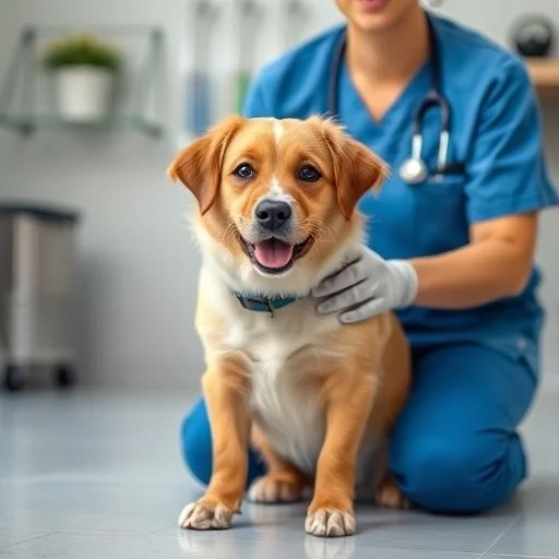 A serene, abstract image representing the brand's commitment to dog wellness and care.